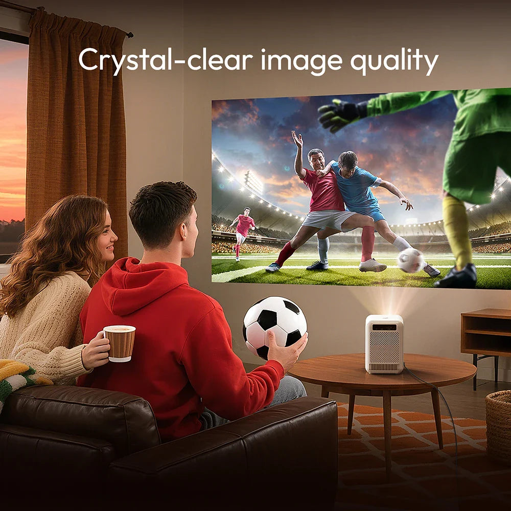 NNEOBA Smart Mini Home Theater Projector White